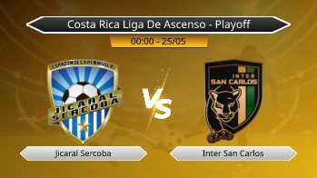 Costa Rica Liga De Ascenso - Playoff Jicaral Sercoba VS Inter San Carlos