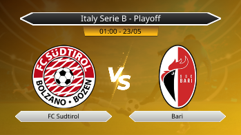 Italy Serie B - Playoff FC Sudtirol VS Bari