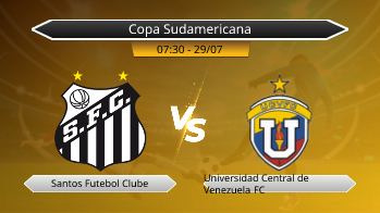 Copa Sudamericana Santos Futebol Clube VS Universidad Central de Venezuela FC