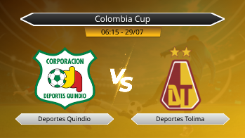 Colombia Cup Deportes Quindio VS Deportes Tolima