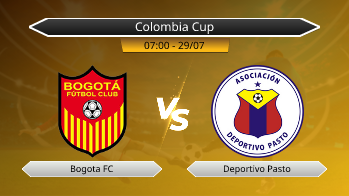 Colombia Cup Bogota FC VS Deportivo Pasto
