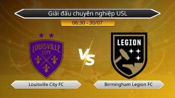 Giải đấu chuyên nghiệp USL Louisville City FC VS Birmingham Legion FC