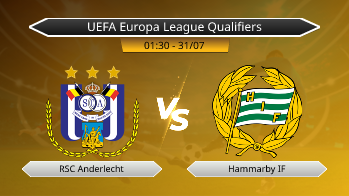 UEFA Europa League Qualifiers RSC Anderlecht VS Hammarby IF