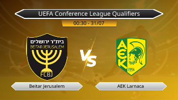 UEFA Conference League Qualifiers Beitar Jerusalem VS AEK Larnaca