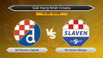 Giải Hạng Nhất Croatia NK Dinamo Zagreb VS NK Slaven Belupo
