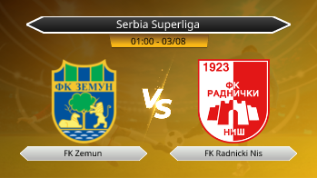 Serbia Superliga FK Zemun VS FK Radnicki Nis
