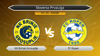 Slovenia PrvaLiga NK Brinje Grosuplje VS FC Koper