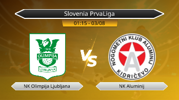 Slovenia PrvaLiga NK Olimpija Ljubljana VS NK Aluminij
