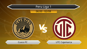 Peru Liga 1 Cusco FC VS UTC Cajamarca