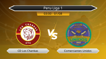 Peru Liga 1 CD Los Chankas VS Comerciantes Unidos
