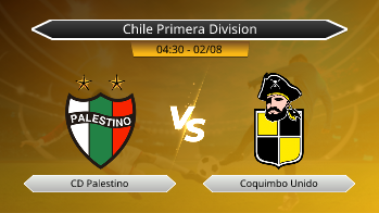 Chile Primera Division CD Palestino VS Coquimbo Unido