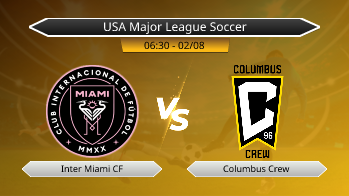 USA Major League Soccer Inter Miami CF VS Columbus Crew