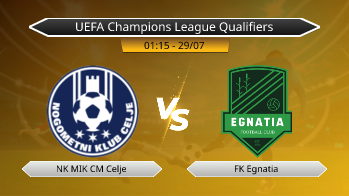 UEFA Champions League Qualifiers NK MIK CM Celje VS FK Egnatia