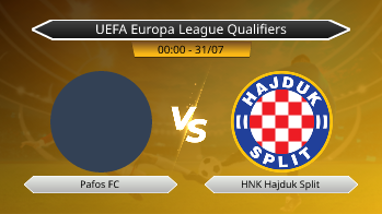 UEFA Europa League Qualifiers Pafos FC VS HNK Hajduk Split