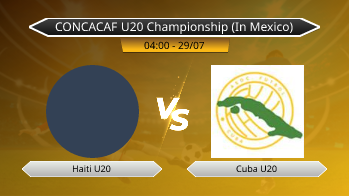 CONCACAF U20 Championship (In Mexico) Haiti U20 VS Cuba U20