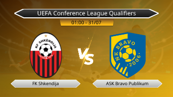 UEFA Conference League Qualifiers FK Shkendija VS ASK Bravo Publikum