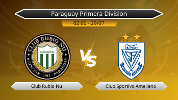 Paraguay Primera Division Club Rubio Nu VS Club Sportivo Ameliano