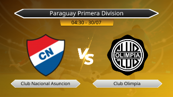 Paraguay Primera Division Club Nacional Asuncion VS Club Olimpia