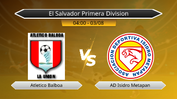 El Salvador Primera Division Atletico Balboa VS AD Isidro Metapan