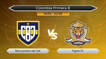 Colombia Primera B Boca Juniors de Cali VS Tigres FC