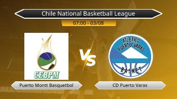 Chile National Basketball League Puerto Montt Basquetbol VS CD Puerto Varas