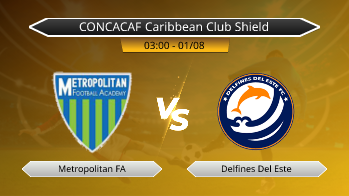 CONCACAF Caribbean Club Shield Metropolitan FA VS Delfines Del Este