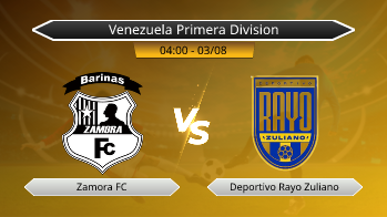 Venezuela Primera Division Zamora FC VS Deportivo Rayo Zuliano