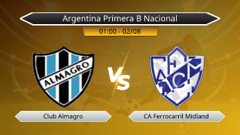 Argentina Primera B Nacional Club Almagro VS CA Ferrocarril Midland