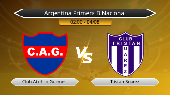 Argentina Primera B Nacional Club Atletico Guemes VS Tristan Suarez