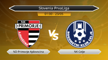Slovenia PrvaLiga ND Primorje Ajdovscina VS NK Celje