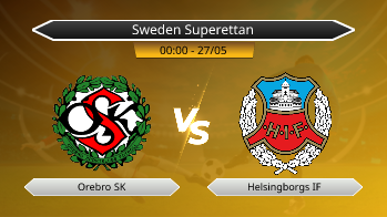 Sweden Superettan Orebro SK VS Helsingborgs IF