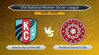 USA National Women Soccer League Kansas City Current (W) VS Portland Thorns FC (W)