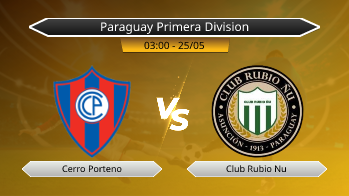Paraguay Primera Division Cerro Porteno VS Club Rubio Nu