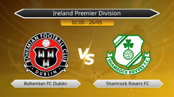 Ireland Premier Division Bohemian FC Dublin VS Shamrock Rovers FC