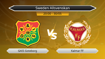 Sweden Allsvenskan - GAIS Goteborg vs Kalmar FF